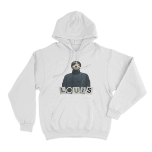 Louis Portrait Letters Unisex Hoodie White