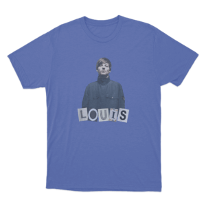 Louis Portrait Letters Unisex T Shirt Blue