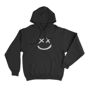 Rainbow Smiley Face Unisex Hoodie Black