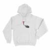 Red Figure Question Mark Unisex Hoodie White