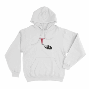 Red Figure Question Mark Unisex Hoodie White