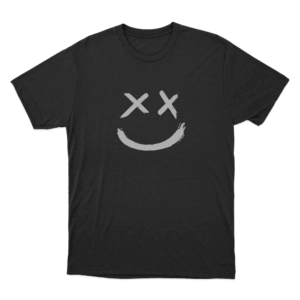 Smiley Face Logo Unisex T Shirt Black
