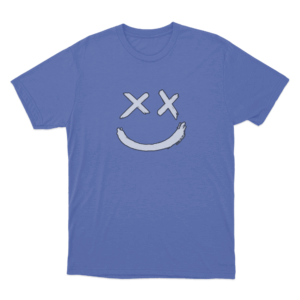 Smiley Face Logo Unisex T Shirt Blue